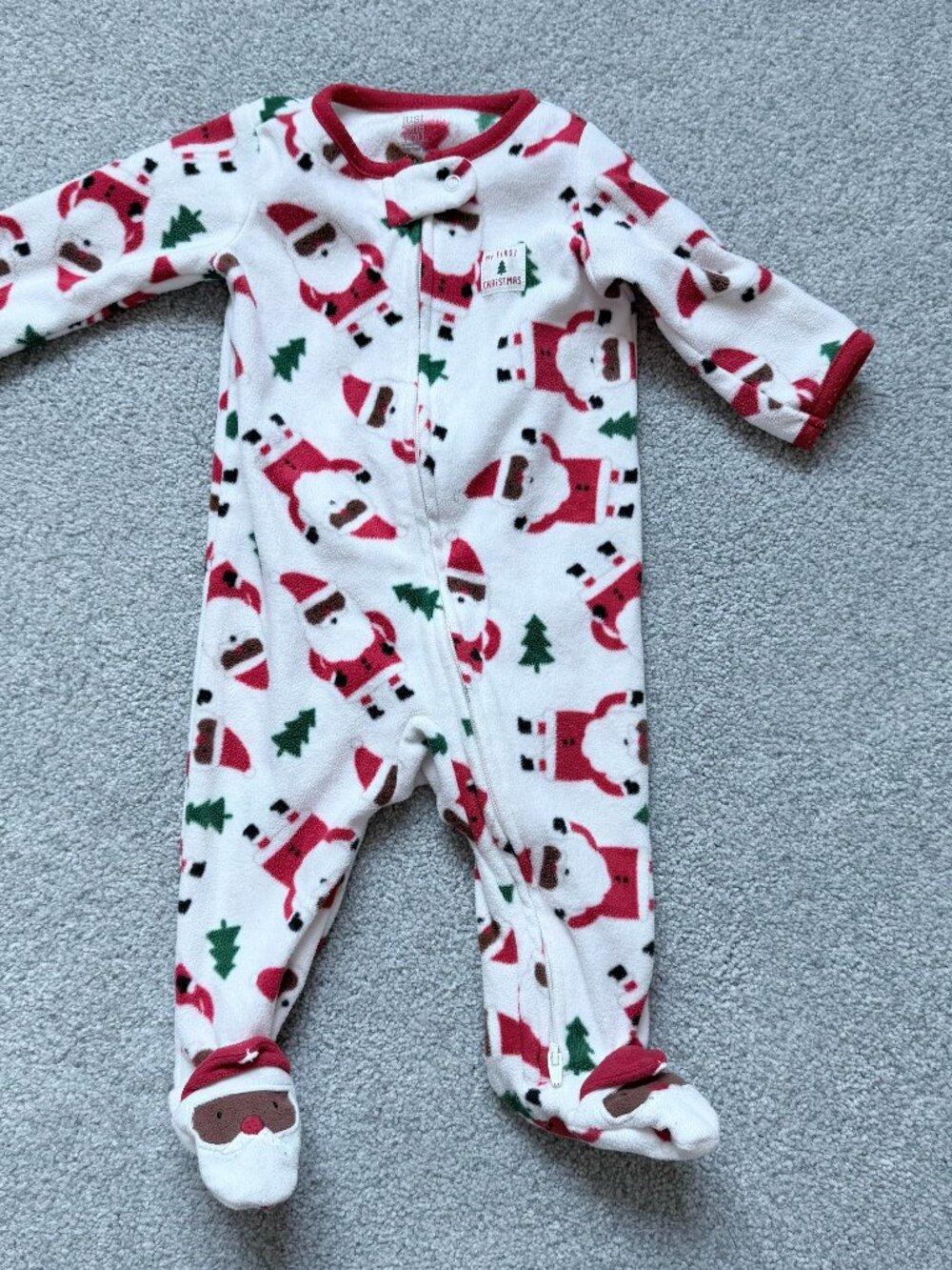Carters "My First Christmas" Footie Pajama Size 6 months